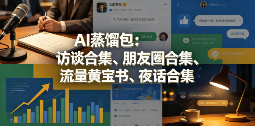 AI蒸馏包：访谈合集、朋友圈合集、流量黄宝书、夜话合集【文档】-shxbox省心宝盒