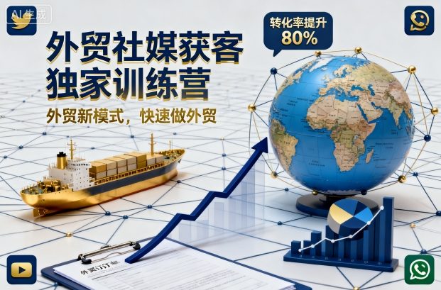 外贸社媒获客独家训练营，外贸新模式，快速做外贸(更新26年4月)-shxbox省心宝盒