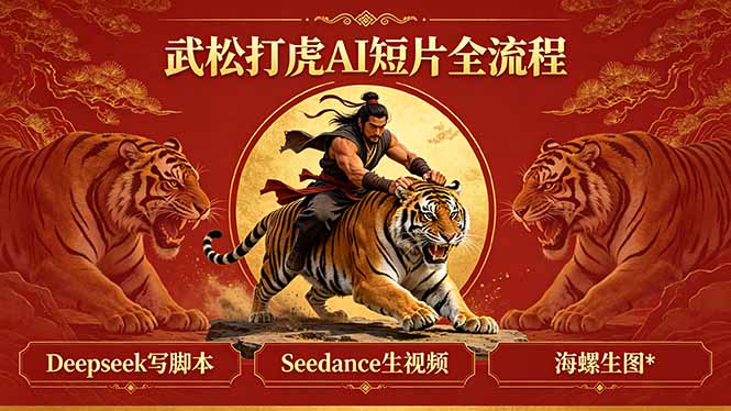 武松打虎AI短片全流程：Deepseek写脚本+Seedance生视频+海螺生图-shxbox省心宝盒