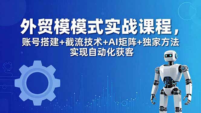 外贸新模式实战课程-更新5月，账号搭建+截流技术+AI矩阵+独家方法实现自动化获客-shxbox省心宝盒