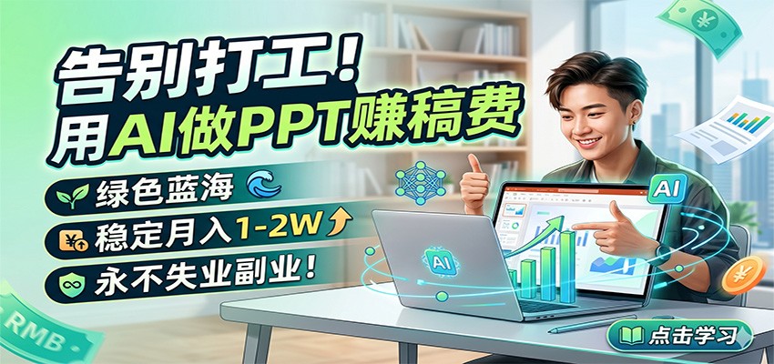 告别打工！用AI做PPT赚稿费，绿色蓝海，稳定月入1-2W，永不失业副业！-shxbox省心宝盒