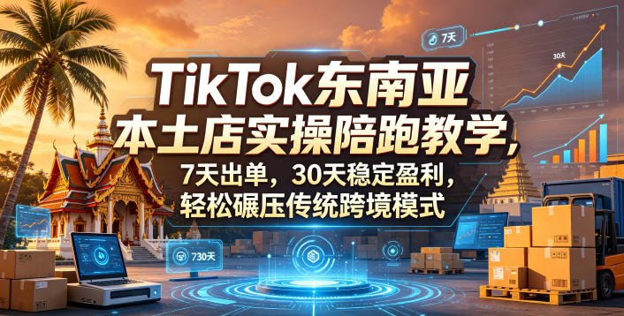 TikTok东南亚本土店实操陪跑教学，7天出单，30天稳定盈利，轻松碾压传统跨境模式-shxbox省心宝盒