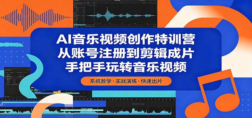 AI音乐视频创作特训营：从账号注册到剪辑成片，手把手玩转音乐视频-shxbox省心宝盒