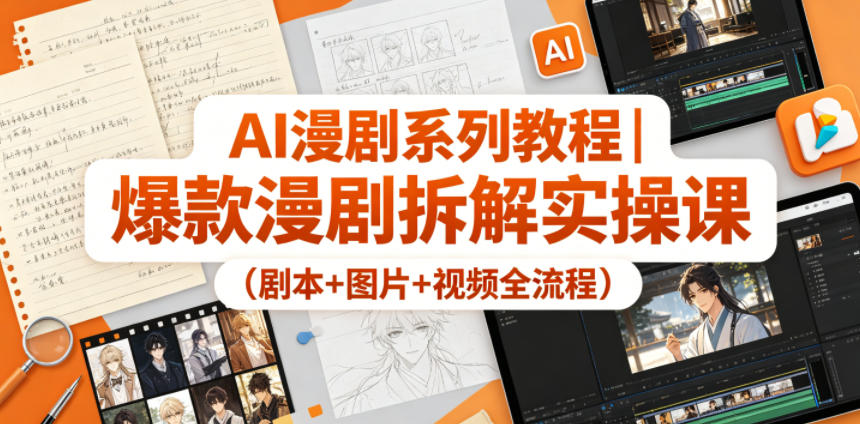 AI漫剧系列教程｜爆款漫剧拆解实操课(剧本+图片+视频全流程)-shxbox省心宝盒