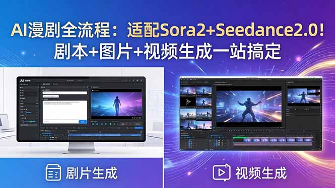 AI漫剧全流程：适配Sora2+Seedance2.0！剧本+图片+视频生成一站搞定-shxbox省心宝盒
