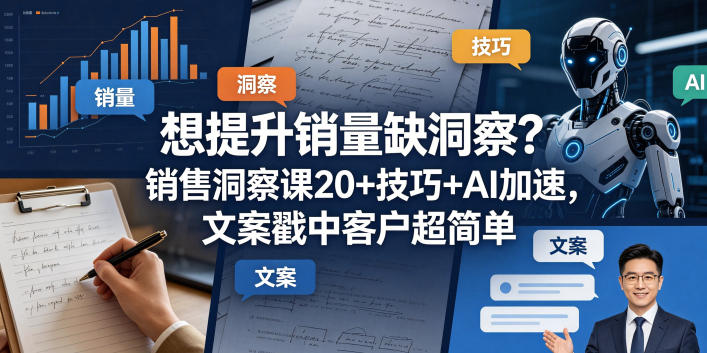 想提升销量缺洞察？销售洞察课20+技巧+AI加速，文案戳中客户超简单【原创双语字幕】-shxbox省心宝盒