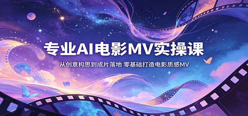 专业AI电影MV实操课：从创意构思到成片落地，零基础打造电影质感MV-shxbox省心宝盒
