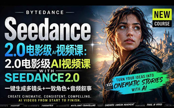 字节跳动的Seedance 2.0 AI电影视频生成制作教程，一键生成多镜头+一致角色+音频叙事-中英字幕-shxbox省心宝盒