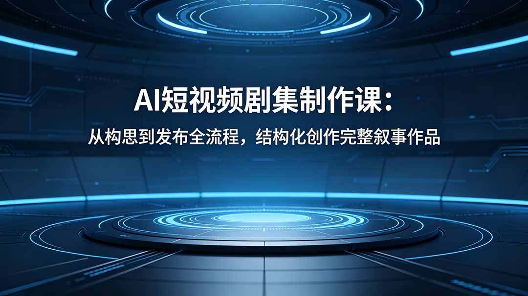 AI短视频剧集制作课：从构思到发布全流程，结构化创作完整叙事作品-shxbox省心宝盒