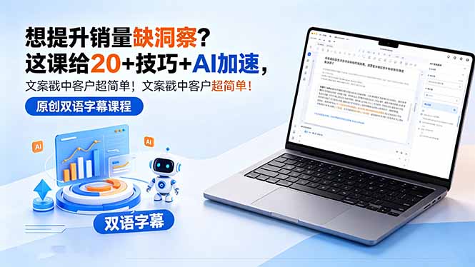 想提升销量缺洞察？这课给 20 + 技巧 + AI 加速，文案戳中客户超简单！【原创双语字幕】-shxbox省心宝盒
