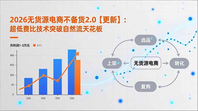 2026无货源电商不备货2.0【更新-5月】：超低费比技术突破自然流天花板，单店月利润1-3万元-shxbox省心宝盒