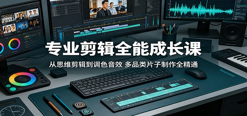 专业剪辑全能成长课：从思维剪辑到调色音效，多品类片子制作全精通-shxbox省心宝盒