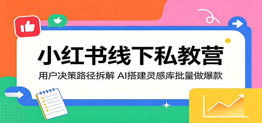 小红书线下私教营：用户决策路径拆解，AI搭建灵感库批量做爆款-shxbox省心宝盒