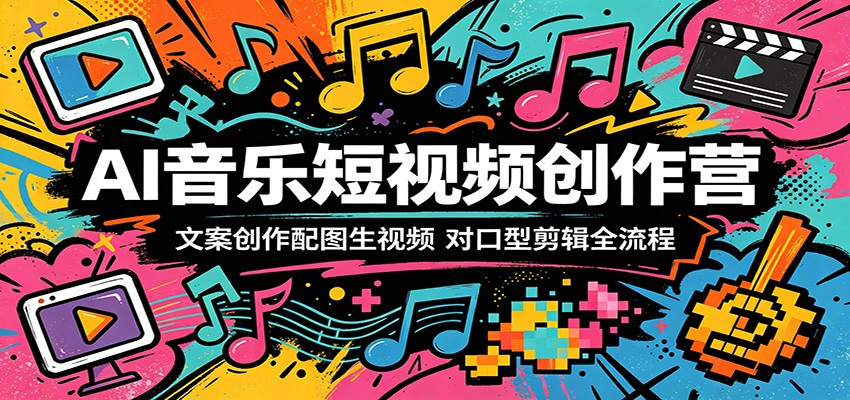 AI音乐短视频创作营：文案创作配图生视频，对口型剪辑全流程-shxbox省心宝盒