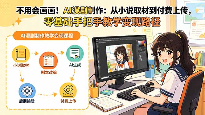 不用会画画！AI漫剧制作：从小说取材到付费上传，零基础手把手教学变现路径-shxbox省心宝盒
