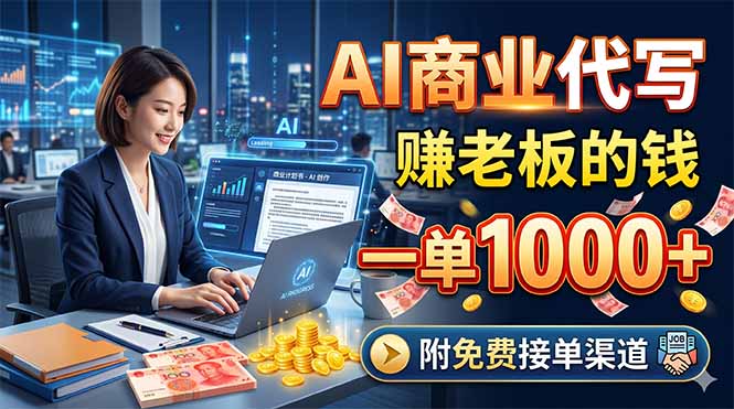 AI商业代写，赚老板的钱，一单1000+，附免费接单渠道-shxbox省心宝盒