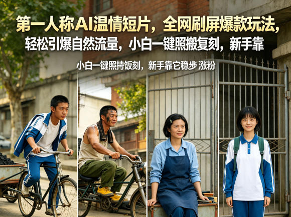 第一人称AI温情短片，全网刷屏爆款玩法，轻松引爆自然流量，小白一键照搬复刻，新手靠它稳步涨粉-shxbox省心宝盒