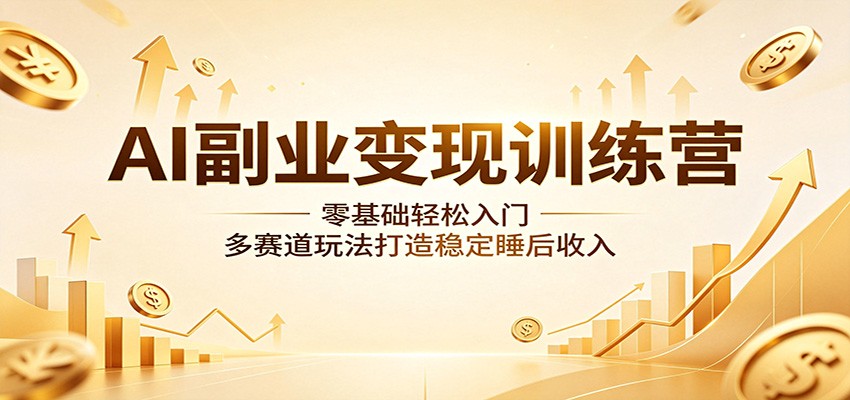 AI副业变现训练营：零基础轻松入门，多赛道玩法打造稳定睡后收入-shxbox省心宝盒