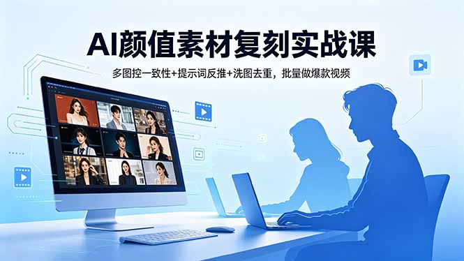 AI颜值素材复刻实战课，多图控一致性+提示词反推+洗图去重，批量做爆款视频-shxbox省心宝盒