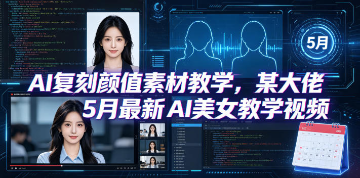 AI复刻颜值素材教学，某大佬5月最新AI美女教学视频，内含4月好物复刻教学-shxbox省心宝盒