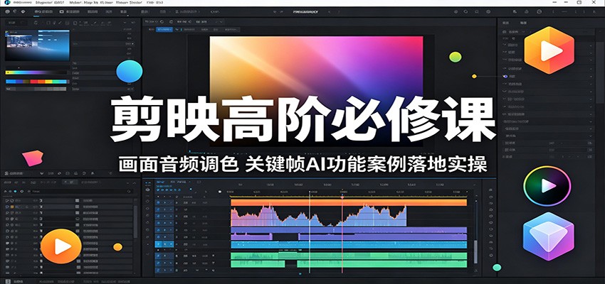 剪映高阶必修课：画面音频调色，关键帧AI功能案例落地实操-shxbox省心宝盒