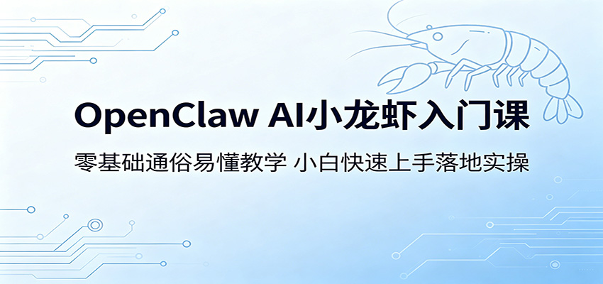 OpenClaw AI小龙虾入门课：零基础通俗易懂教学，小白快速上手落地实操-shxbox省心宝盒