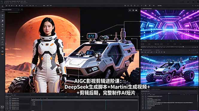 AIGC影视剪辑进阶课：DeepSeek生成脚本+Martini生成视频+剪辑后期，完整制作AI短片-shxbox省心宝盒