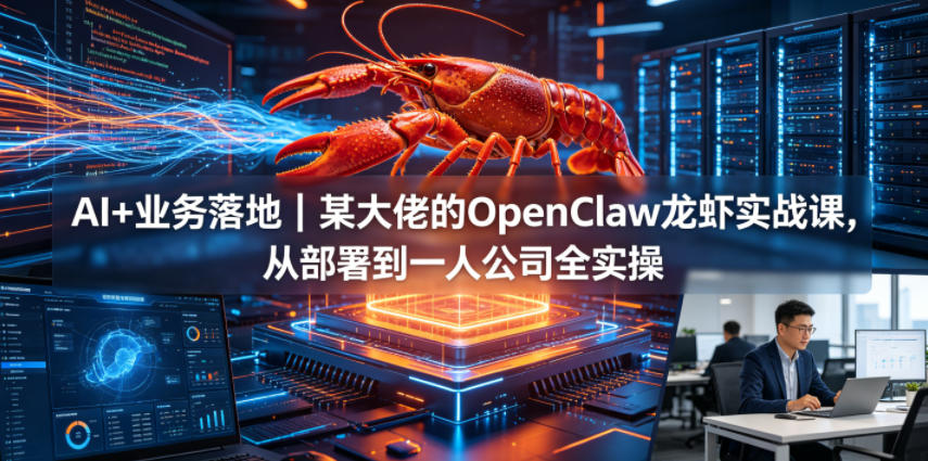 AI+业务落地｜某大佬的OpenClaw小龙虾实战课，从部署到一人公司全实操-shxbox省心宝盒