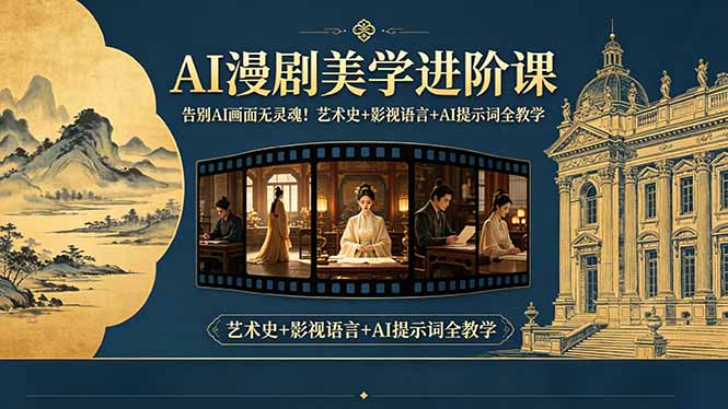告别AI画面无灵魂！AI漫剧美学进阶课，艺术史+影视语言+AI提示词全教学-shxbox省心宝盒