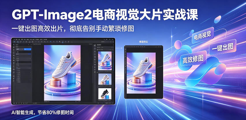GPT-Image2电商视觉大片实战课，一键出图高效出片，彻底告别手动繁琐修图-shxbox省心宝盒