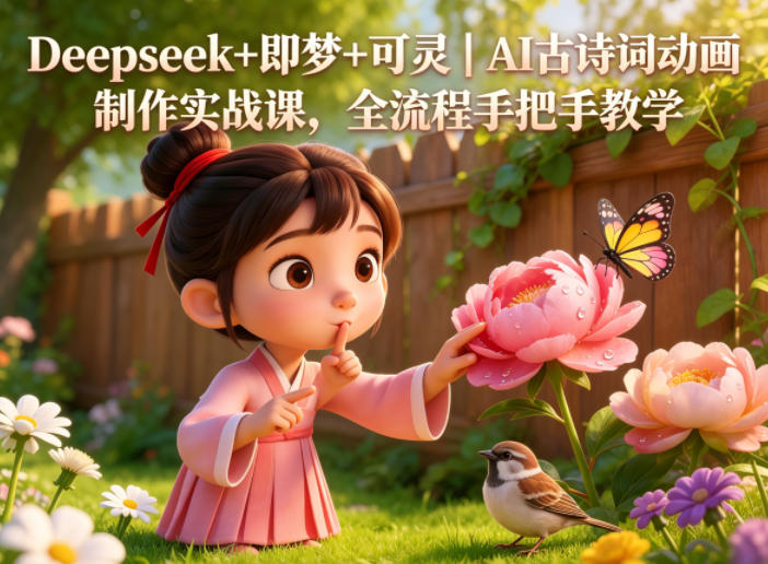 Deepseek+即梦+可灵｜AI古诗词动画制作实战课，全流程手把手教学-shxbox省心宝盒