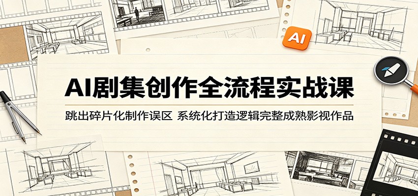 AI剧集创作全流程实战课：跳出碎片化制作误区，系统化打造逻辑完整成熟影视作品-shxbox省心宝盒