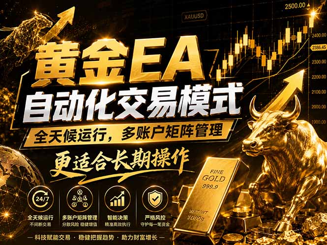 黄金EA量化：多窗口矩阵稳定运行，系统自动执行，收益空间持续放大-shxbox省心宝盒