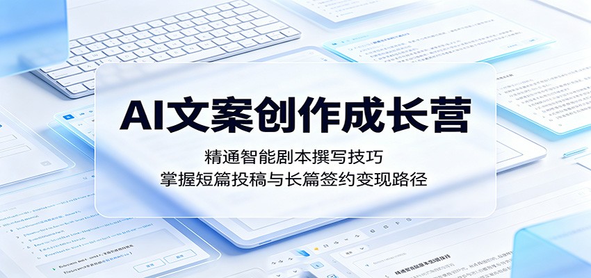 AI文案创作成长营：精通智能剧本撰写技巧，掌握短篇投稿与长篇签约变现路径-shxbox省心宝盒