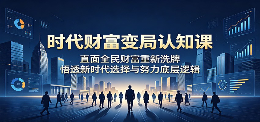时代财富变局认知课：直面全民财富重新洗牌，悟透新时代选择与努力底层逻辑-shxbox省心宝盒