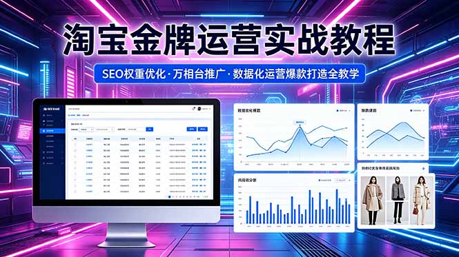 2026 淘宝金牌运营实战教程，SEO权重优化万相台推广，数据化运营爆款打造全教学-shxbox省心宝盒