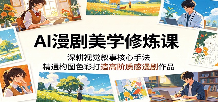 AI漫剧美学修炼课：深耕视觉叙事核心手法，精通构图色彩打造高阶质感漫剧作品-shxbox省心宝盒