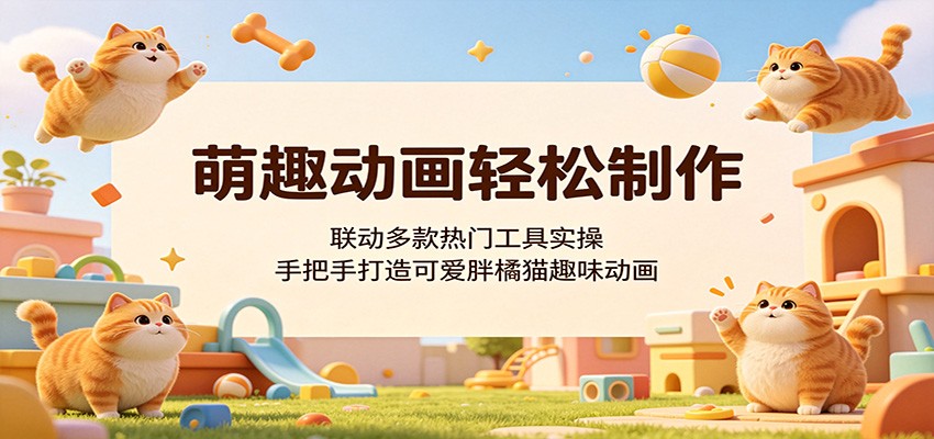 萌趣动画轻松制作，联动多款热门工具实操，手把手打造可爱胖橘猫趣味动画-shxbox省心宝盒