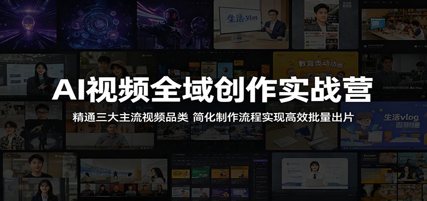 AI视频全域创作实战营：精通三大主流视频品类，简化制作流程实现高效批量出片-shxbox省心宝盒