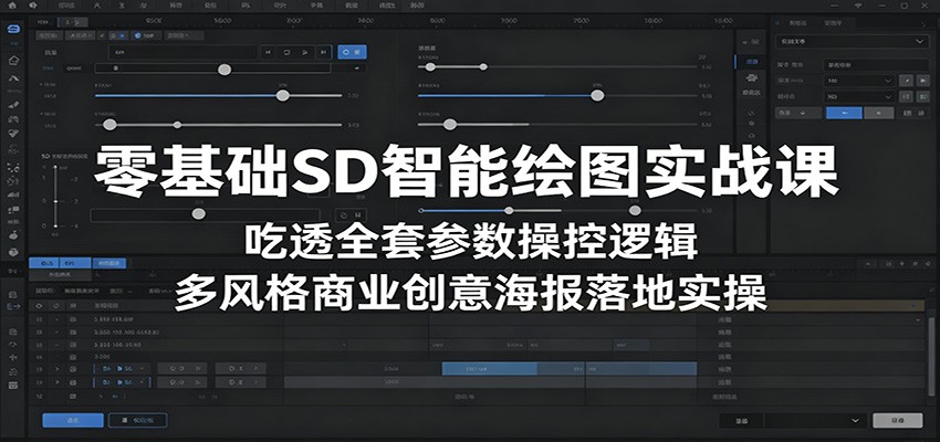 零基础SD智能绘图实战课：吃透全套参数操控逻辑，多风格商业创意海报落地实操-shxbox省心宝盒