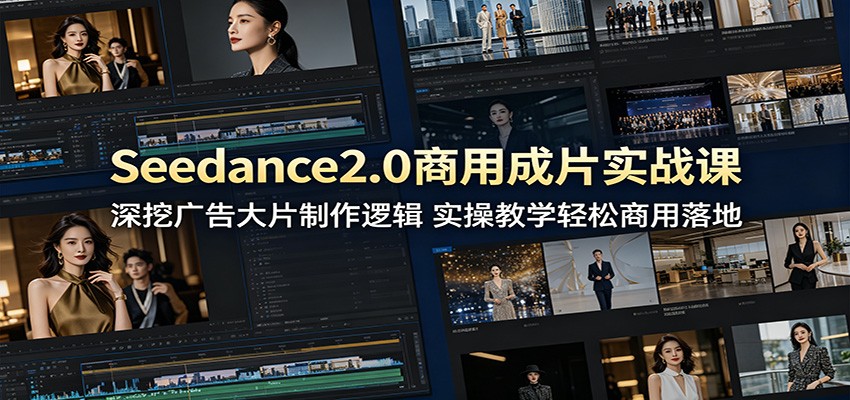 Seedance2.0商用成片实战课：深挖广告大片制作逻辑，实操教学轻松商用落地-shxbox省心宝盒