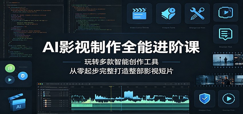 AI影视制作全能进阶课：玩转多款智能创作工具，从零起步完整打造整部影视短片-shxbox省心宝盒