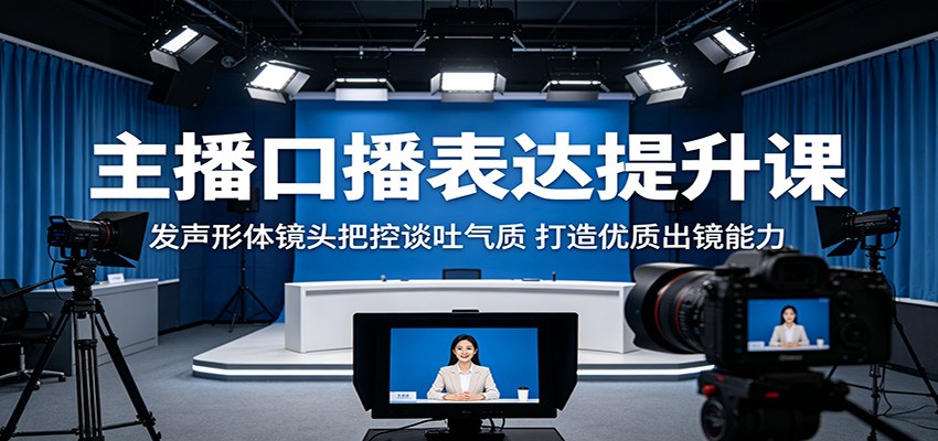主播口播表达提升课：发声形体镜头把控谈吐气质，打造优质出镜能力-shxbox省心宝盒