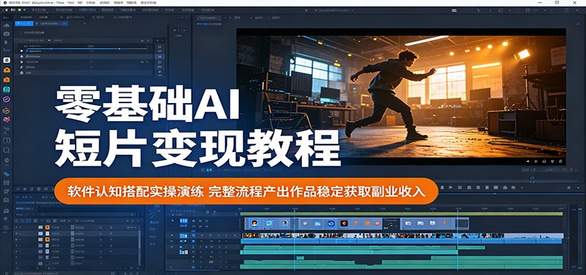 零基础AI短片变现教程：软件认知搭配实操演练，完整流程产出作品稳定获取副业收入-shxbox省心宝盒
