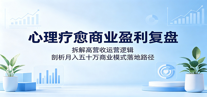 心理疗愈商业盈利复盘：拆解高营收运营逻辑，剖析月入五十万商业模式落地路径-shxbox省心宝盒