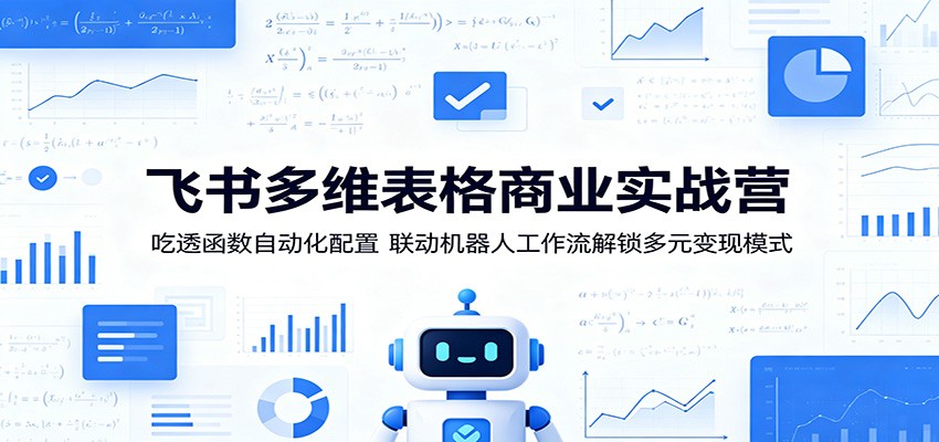 飞书多维表格商业实战营：吃透函数自动化配置，联动机器人工作流解锁多元变现模式-shxbox省心宝盒