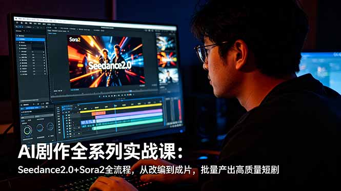 AI剧作全系列实战课：Seedance2.0+Sora2全流程，从改编到成片，批量产出高质量短剧-shxbox省心宝盒
