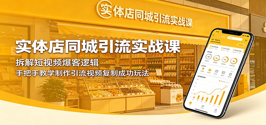 实体店同城引流实战课：拆解短视频爆客逻辑，手把手教学制作引流视频复制成功玩法-shxbox省心宝盒