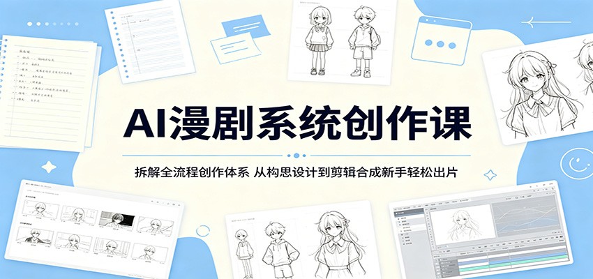 AI漫剧系统创作课：拆解全流程创作体系，从构思设计到剪辑合成新手轻松出片-shxbox省心宝盒