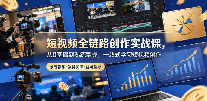 短视频全链路创作实战课，从0基础到熟练掌握，一站式学习短视频创作-shxbox省心宝盒
